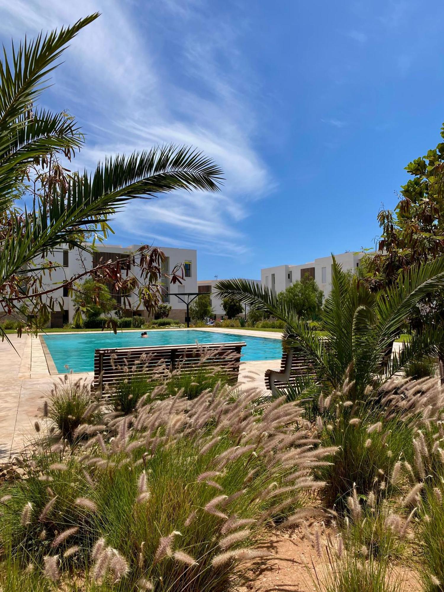 Luxurious Golf & Sea View Beach Apartment With Pool Access - Tamourrit, Taghazout Bay Zewnętrze zdjęcie